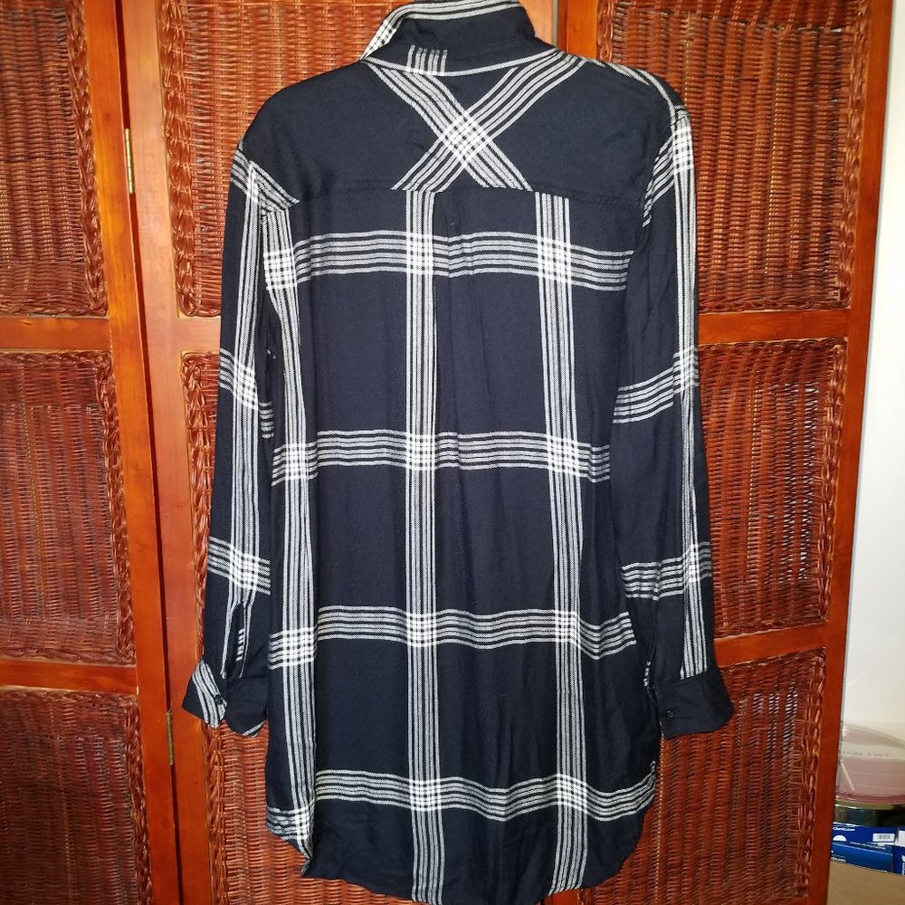 Rails Bianca Plaid Button Down Shirtdress Indigo - Picture 12 of 15
